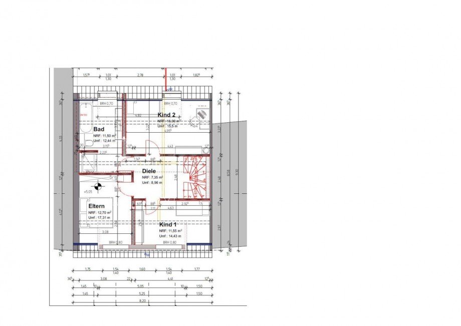 Grundriss 1. OG Einfamilienhaus Worms
