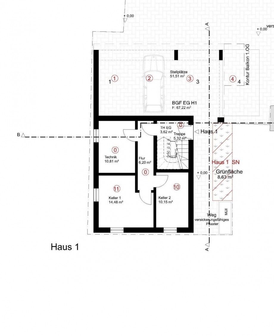 1.OG Zweifamilienhaus Worms-Leiselheim