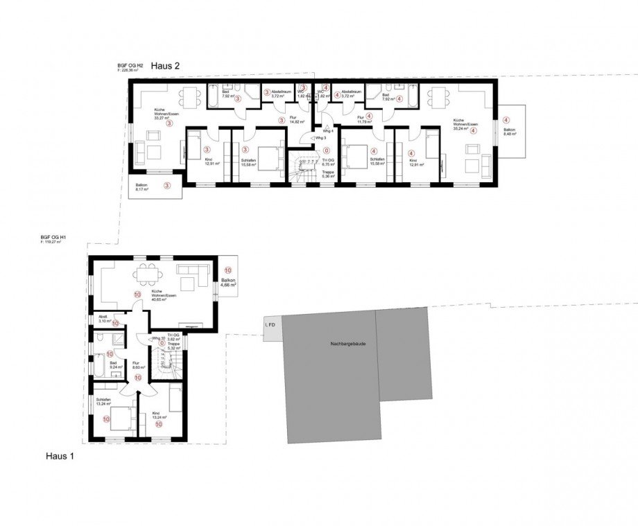 Haus 1 und 2 OG Mehrfamilienhaus Worms-Leiselheim